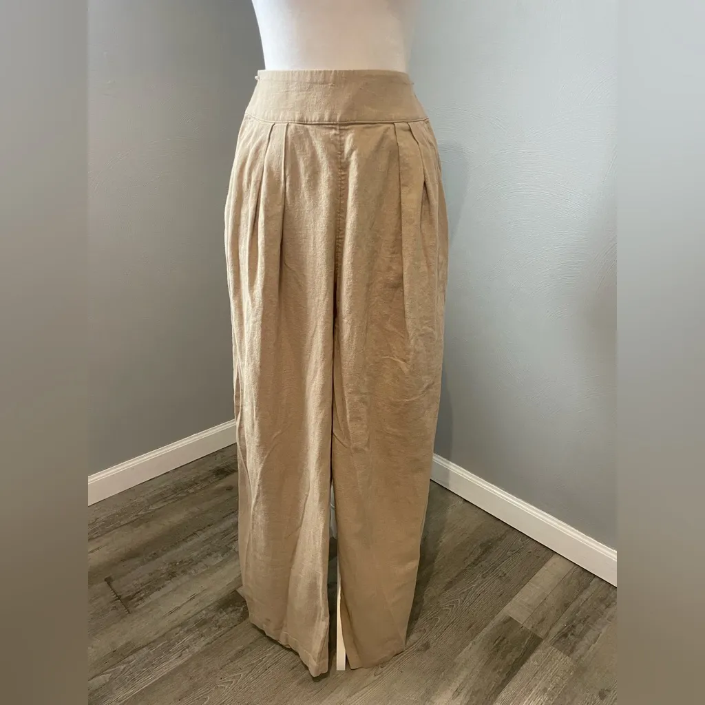 Abercrombie & Fitch Sloane Linen-Blend Tailored Wide Leg Pants - Image 5