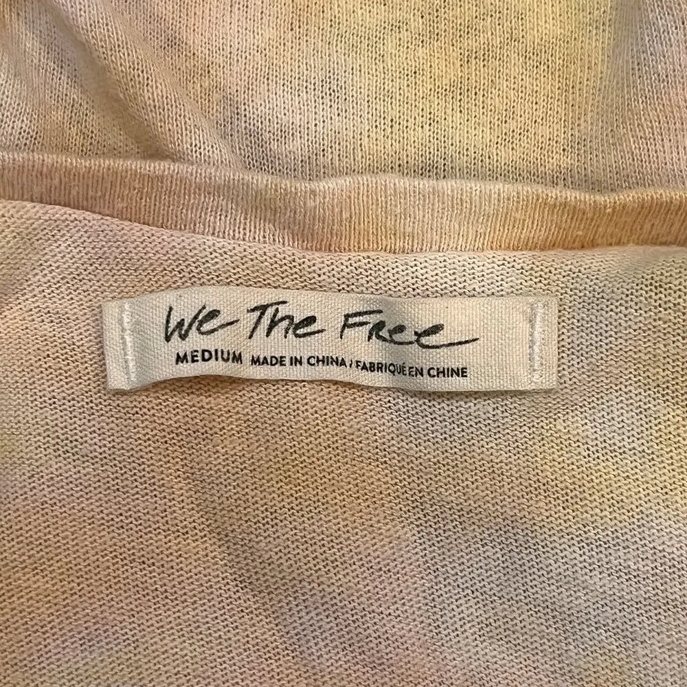 Free People We The Free Size M Tie-Dye Slouchy Tee Open Back Loose Fit Tshirt - Image 15