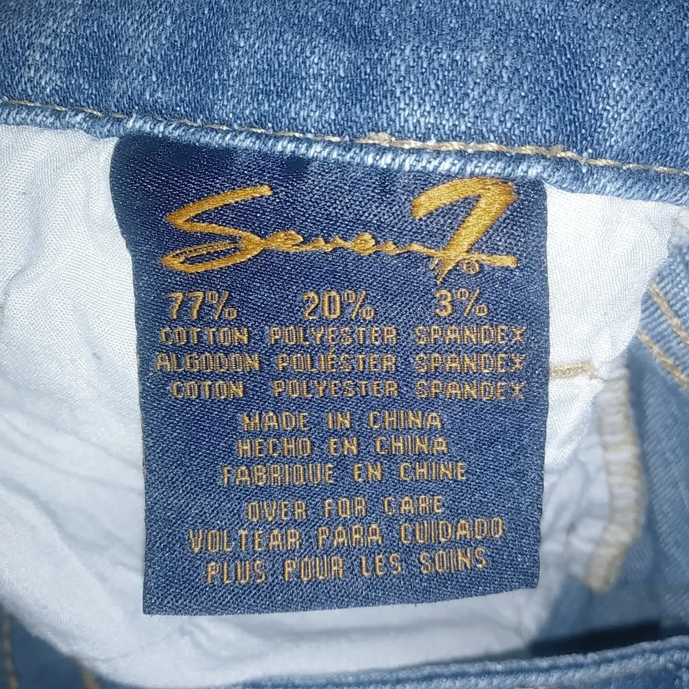 Seven7 14 36 Stitched Pocket Lace Trim Jeans Shorts Plus - Image 2