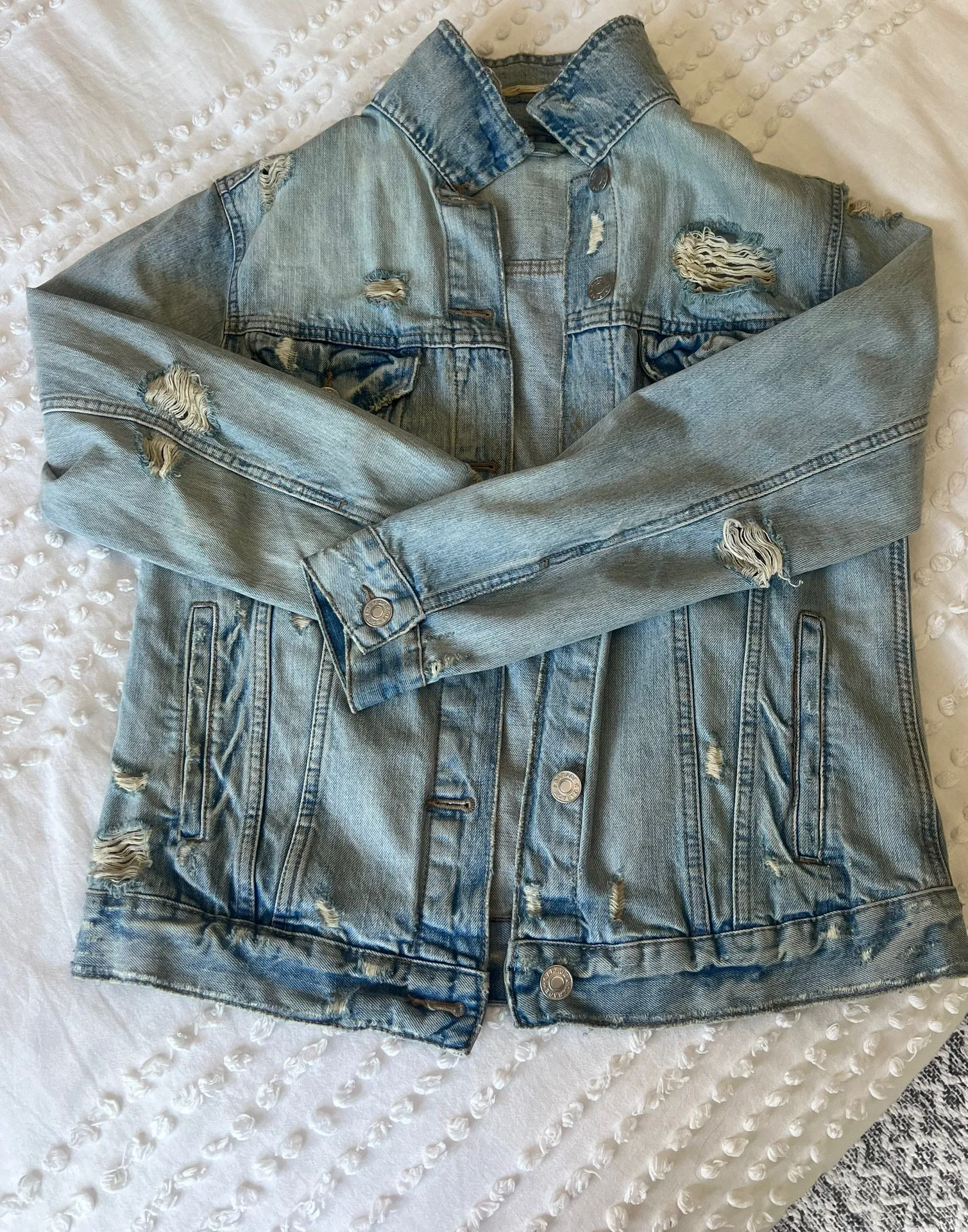 Denim Oversized Jacket Blue - Image 2
