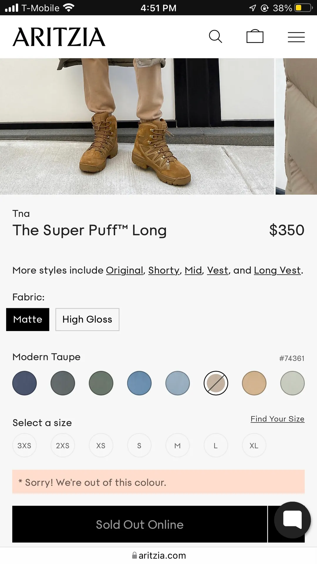 Aritzia Tna Super Puff Jacket Long - Image 10