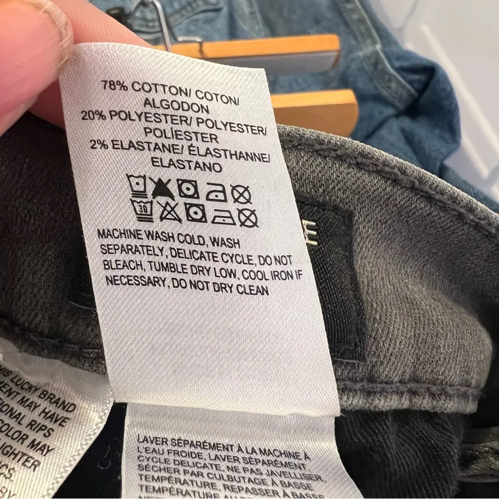 Lucky Brand Mid-Rise Skinny Ava Jean Faded Black 0/25A - Image 13