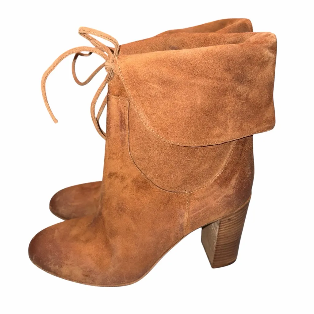NEW Free People Brown Distressed Suede Mila Heel Boot size 39 - Image 5