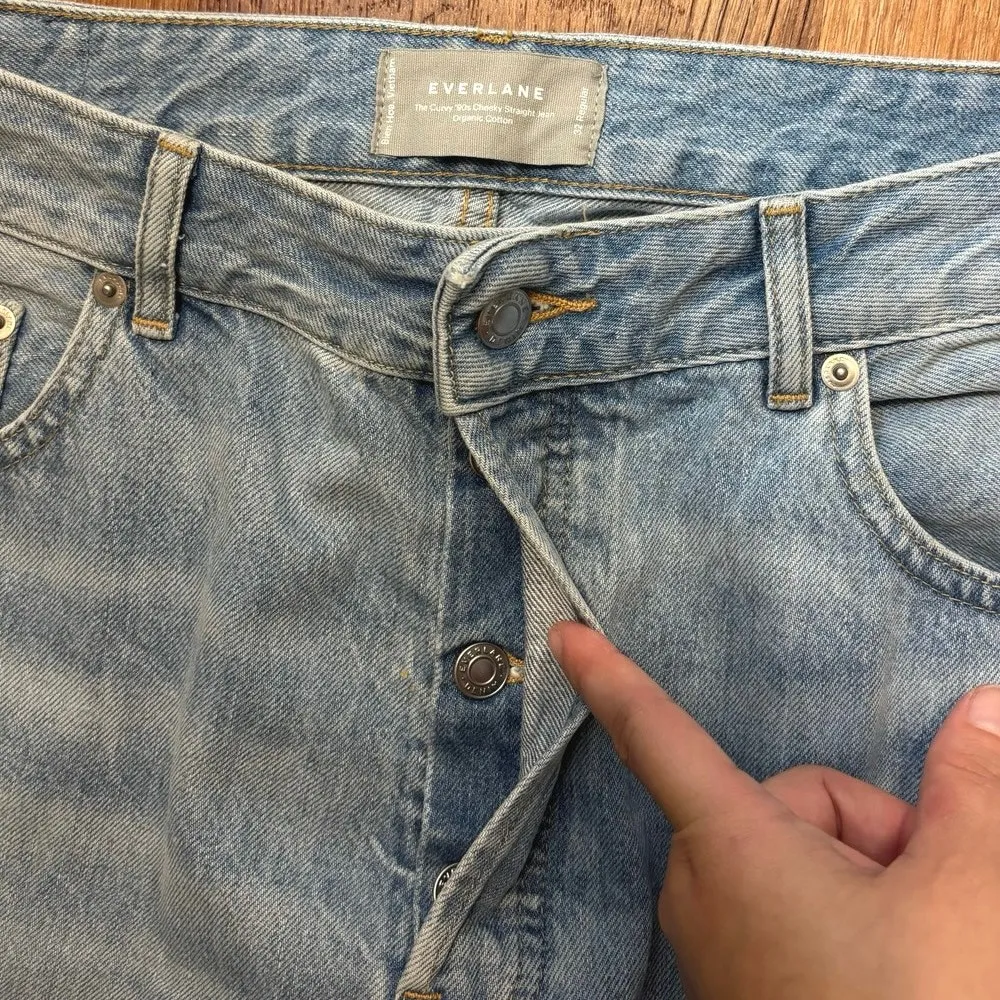 NWOT Everlane The Curvy 90s Cheeky Straight Jean Organic Cotton Size 32R - Image 3