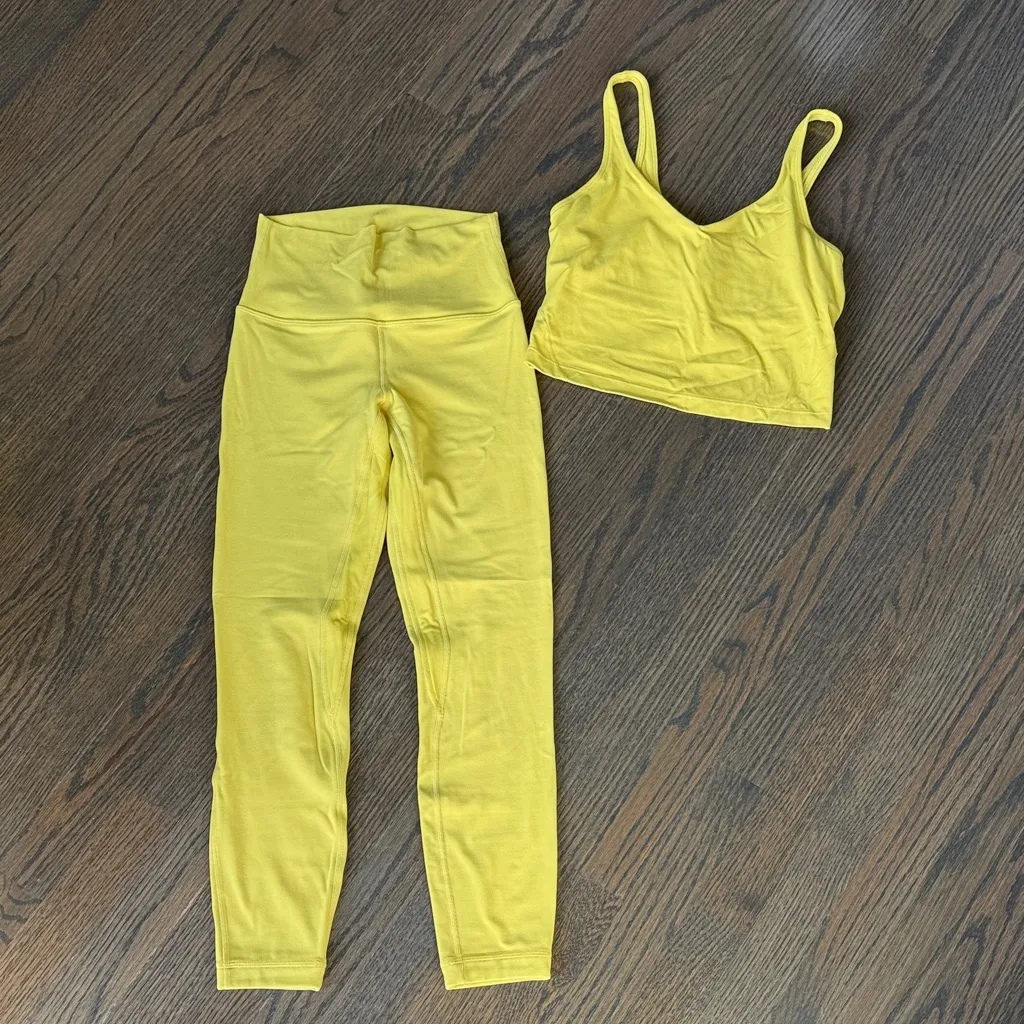 Lululemon Align High-Rise Pant Double Lined  25" size 4 & Tank size 6 like new - Image 2