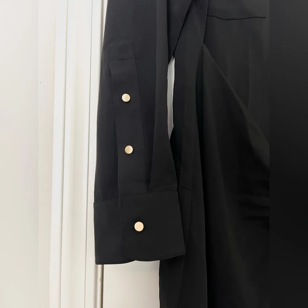 Lindy Shirt Dress Black - Image 6