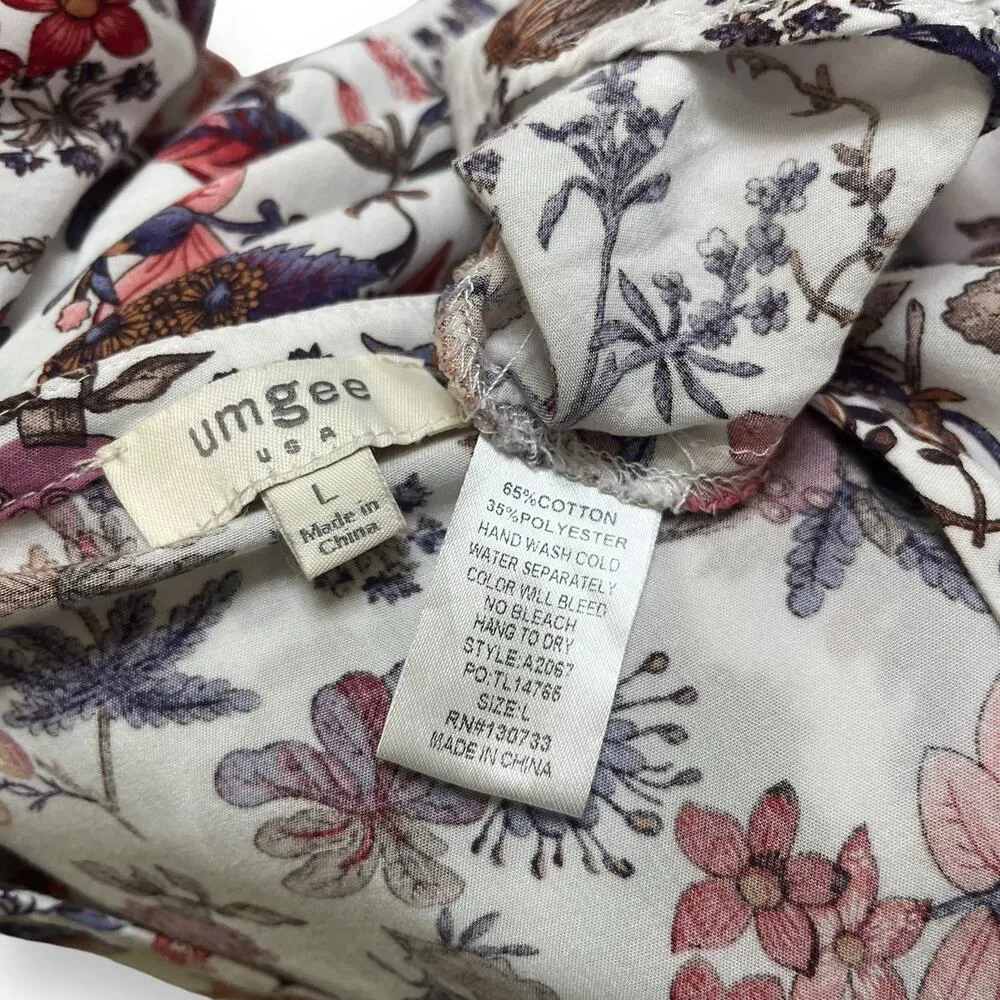 Umgee boho floral long sleeve tunic dress - Image 6