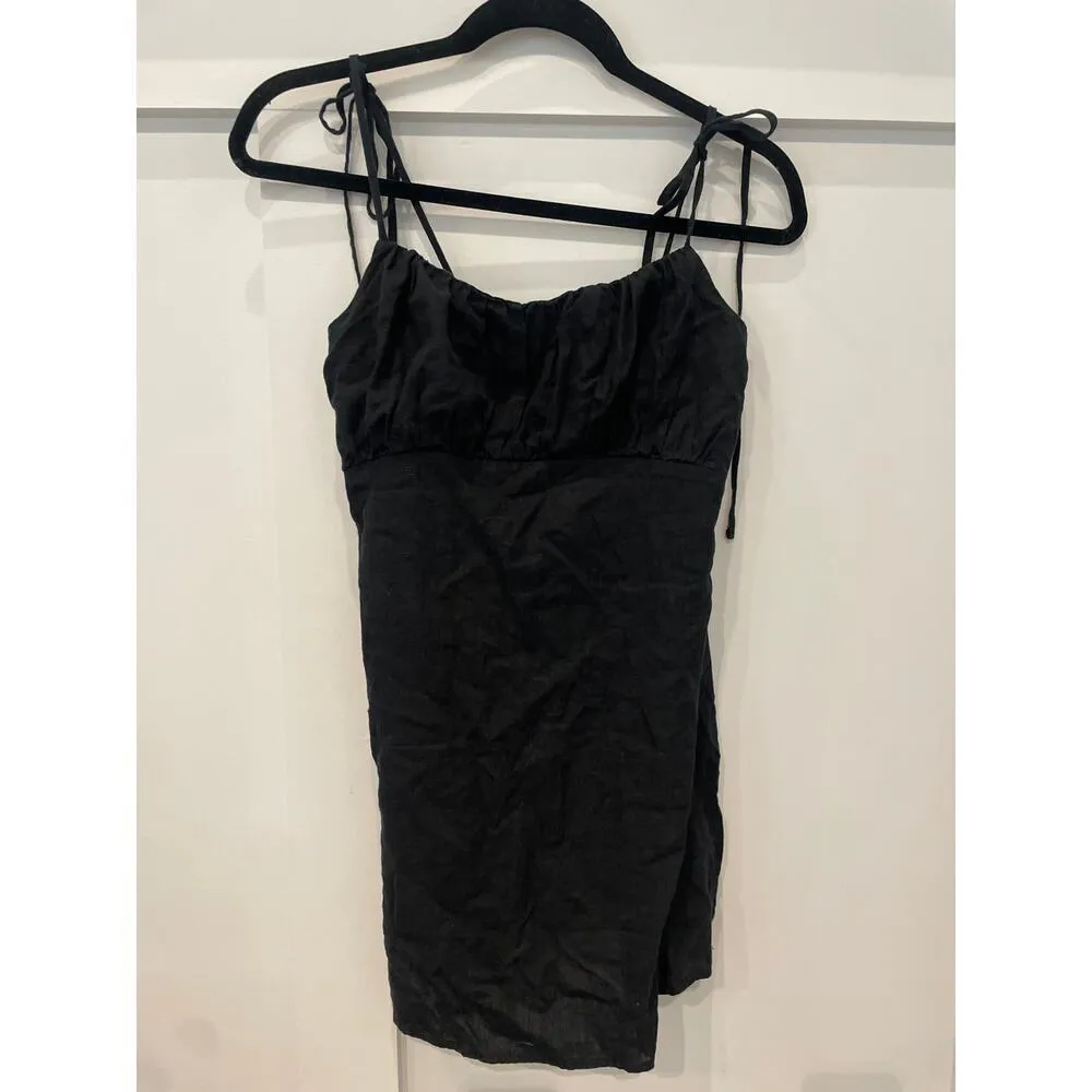 Urban Renewal Black EcoVero Linen Mini Dress and Sage Waffle Knit SunDress, S - Image 5