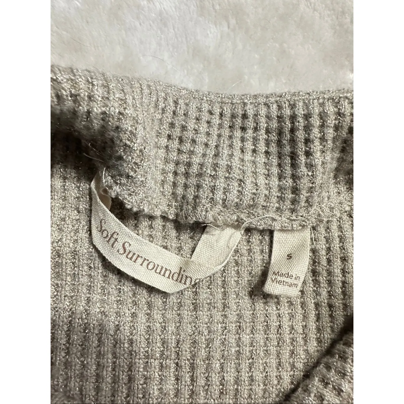 Soft Surroundings  Melina Waffle Pullover Women’s Size Small Crewneck Sweater - Image 5