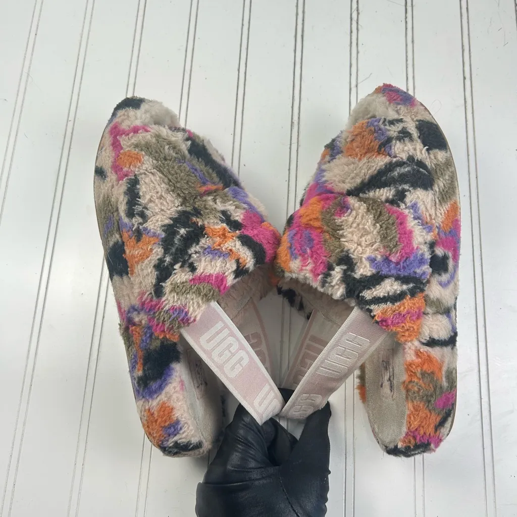 UGG Fluff Yeah Slingback Multicolor Slippers Women’s Size 8 - Image 3