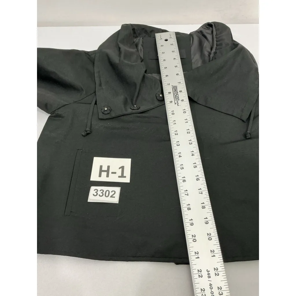 Womans Apostrophe Large Black Cotton Patch Pocket Jacket NWT - Image 7