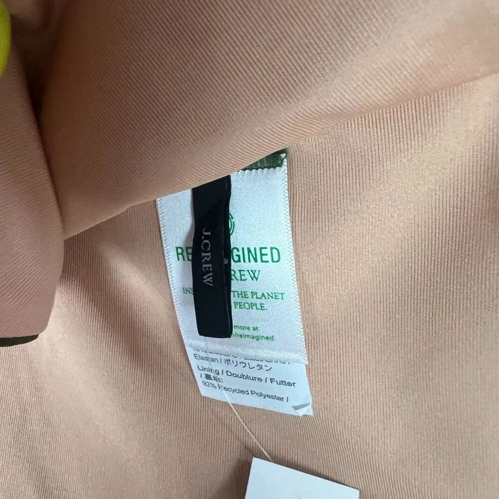 NWT J. Crew Curved-Waist Cheeky Bikini Bottom Green Size Large L NEW - Image 6