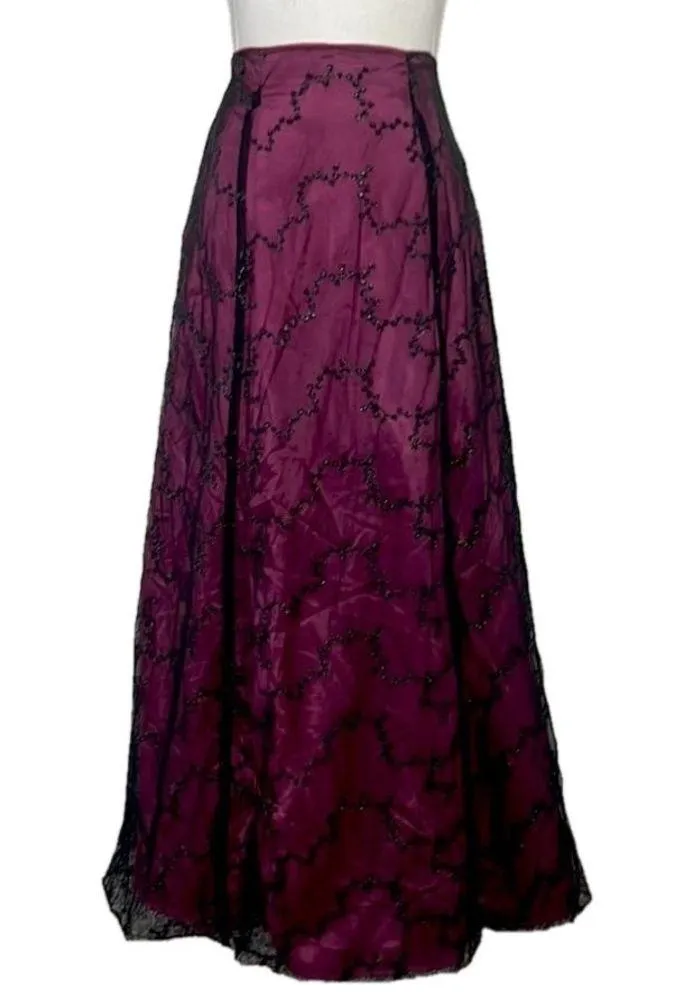 Vintage Formal Prom Maxi Skirt Black Size undefined - Image 2