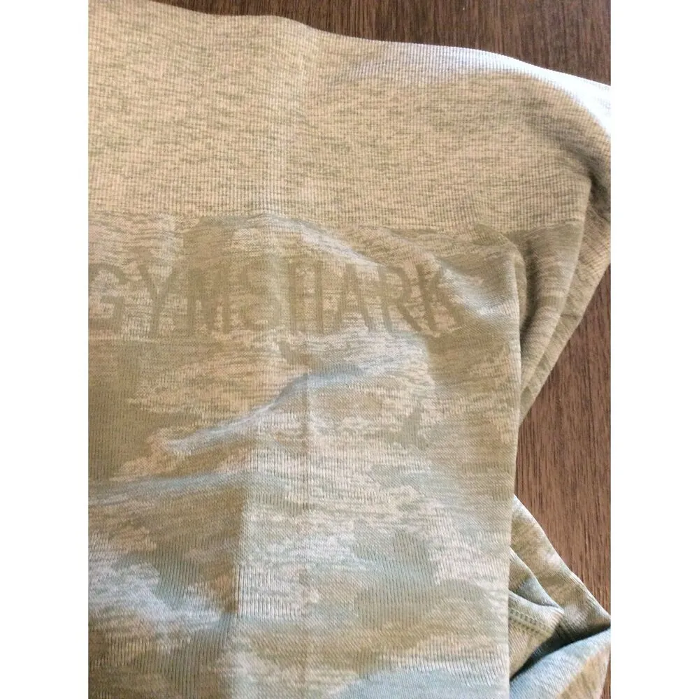 Gymshark Adapt Camo Seamless Leggings Scrunch butt Army Sage Green Small S - Image 4