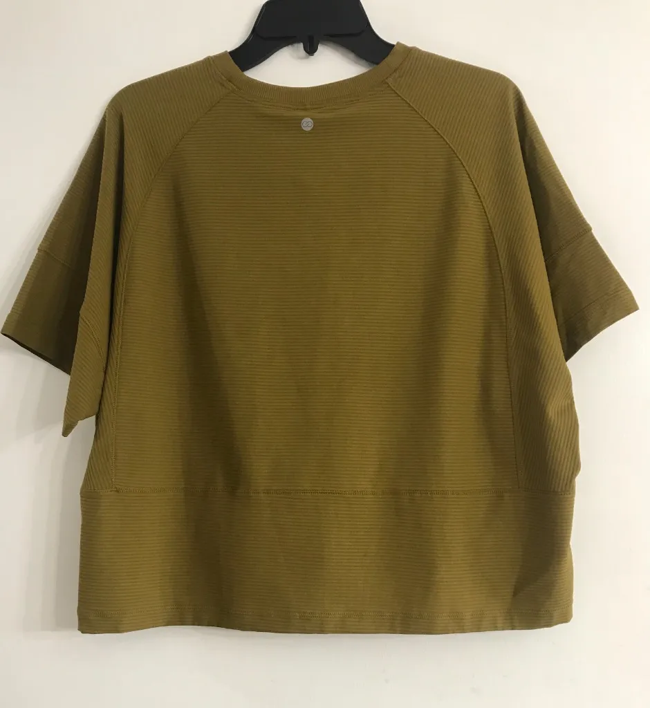 Calia Women's Oversized Renew Boxy Tee in Olive Bronze size L NWT - Image 4