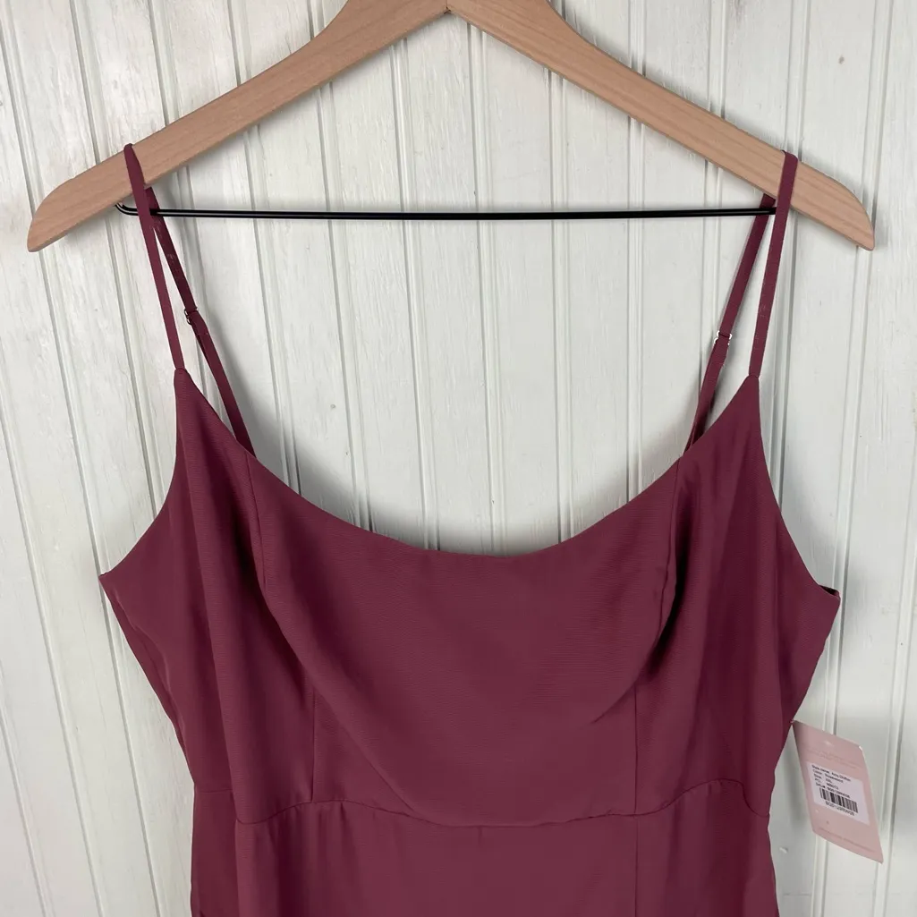 NEW Birdy Grey Amy Dress Chiffon Rosewood Womens Size XXL Long Length Bridesmaid - Image 5