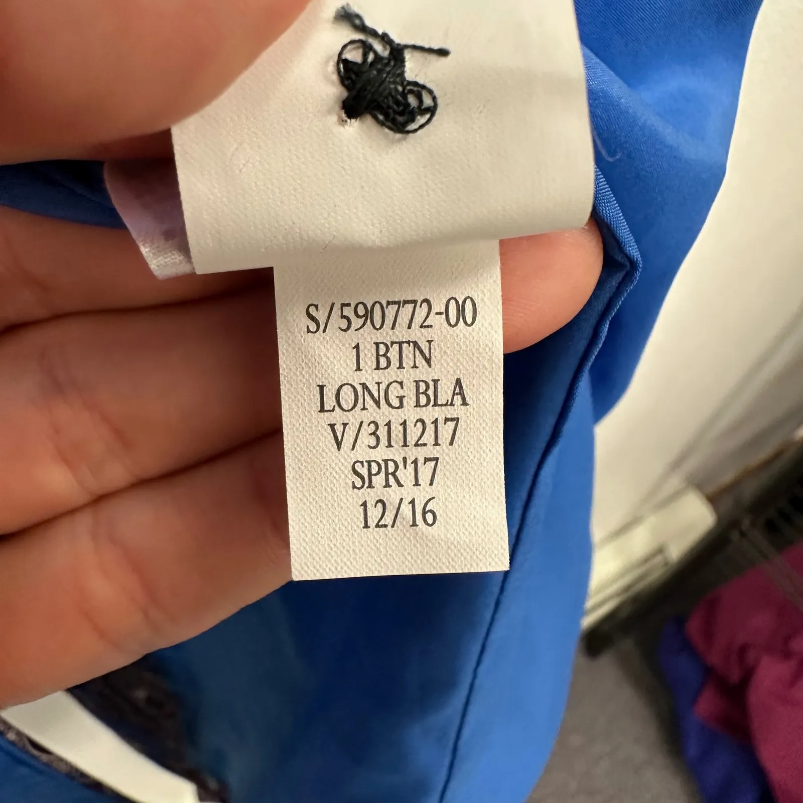 Banana Republic Paisley Print‎ Cobalt Blue Blazer Size 4 - Image 8