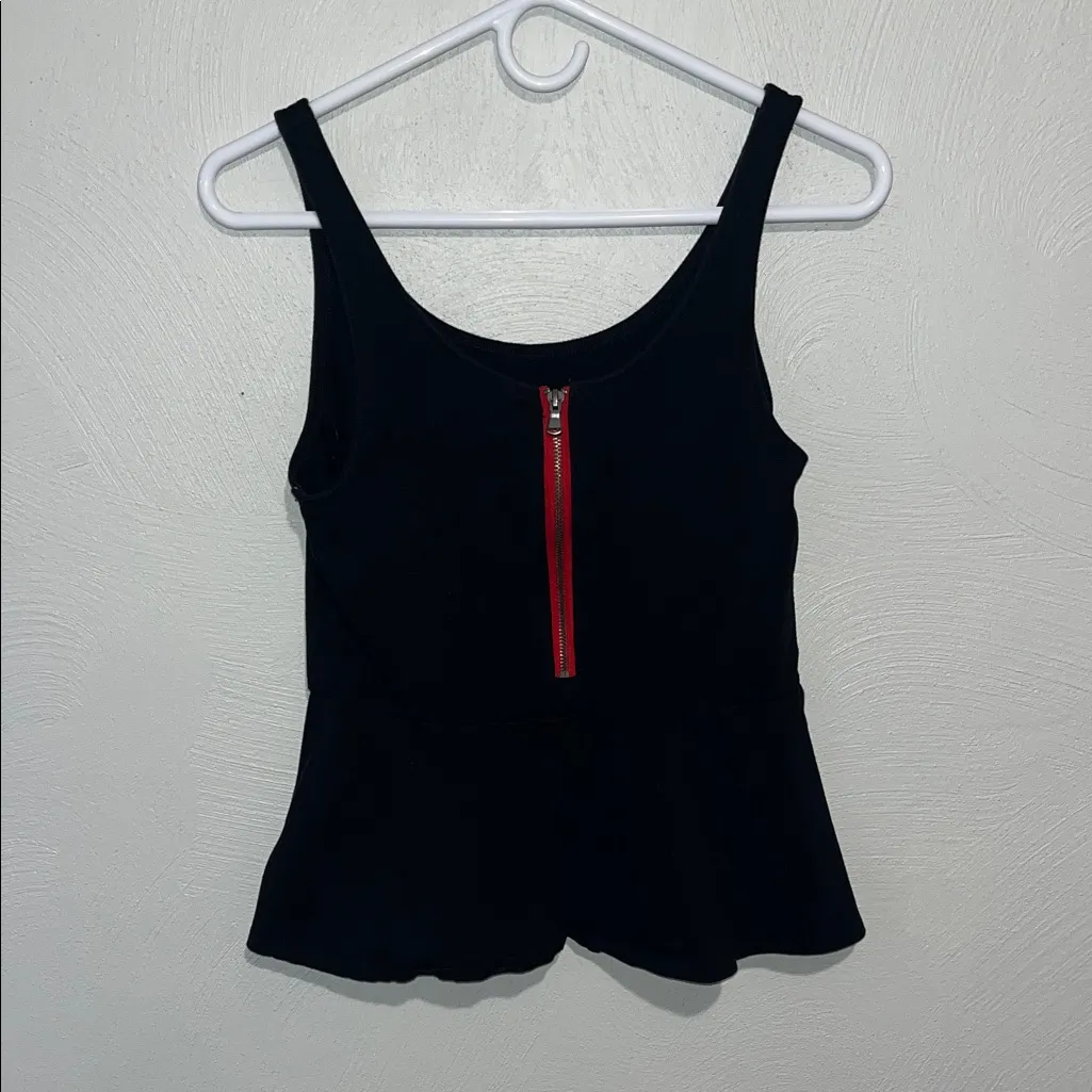 Express Black Peplum Tank Top - Image 3