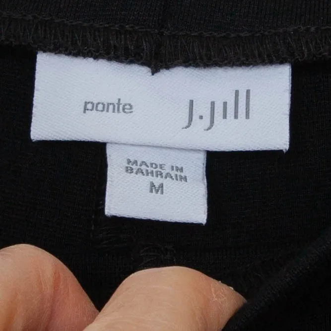 J Jill Womens Ponte Wide Leg Pants Womens Size M Black Minimalist Office Stretch Size M - Image 5