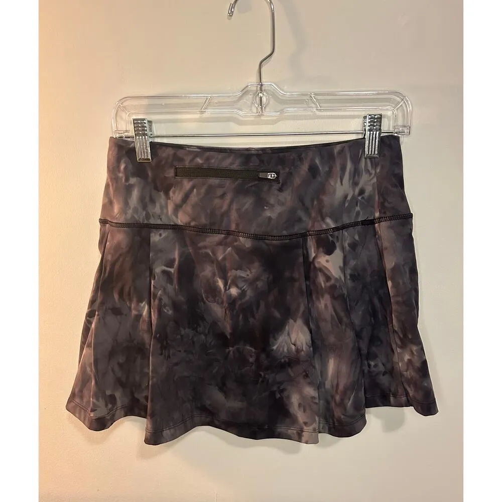 Black Tie Dye Athletic Skirt - Image 2