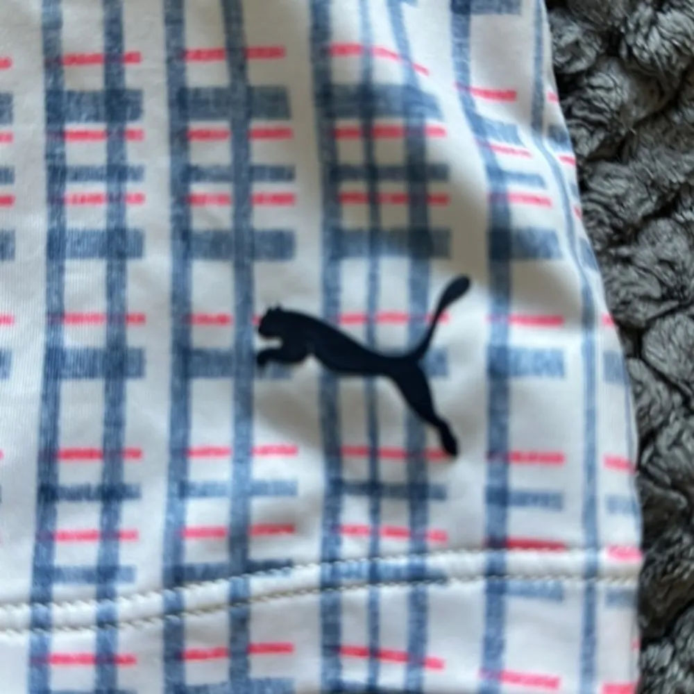 Women's Puma Tennis Golf Skort White Blue Pink Size Large EUC #7268 - Image 2