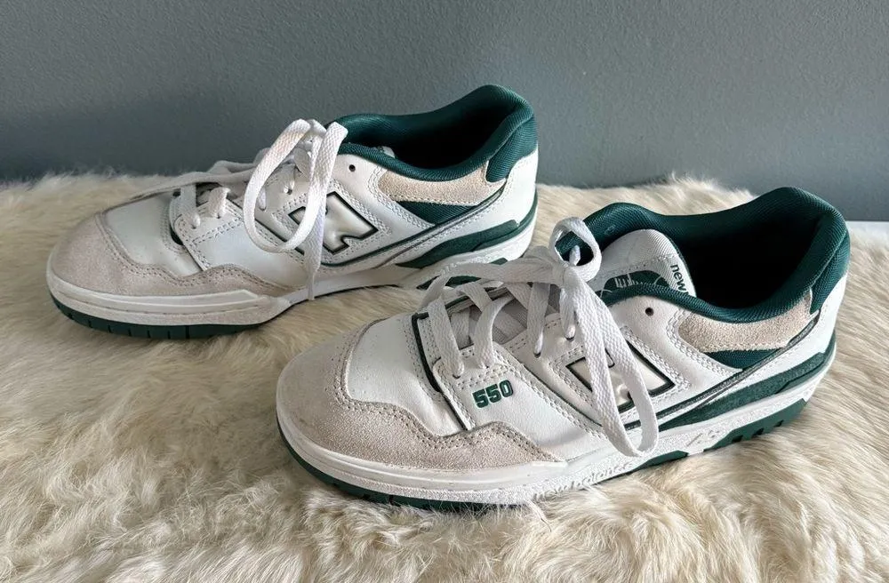 550 Vintage Teal/White Unisex Sneakers - Image 3