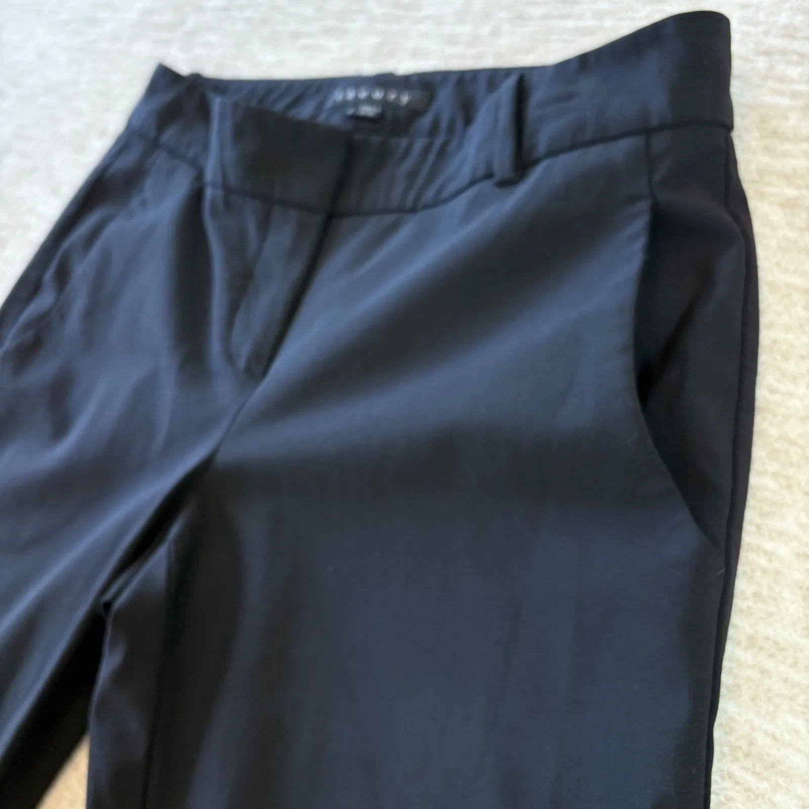 Theory Pants Womens 2 Black Cropped Dress Trouser‎ Stretch Office Work Pockets - Image 3