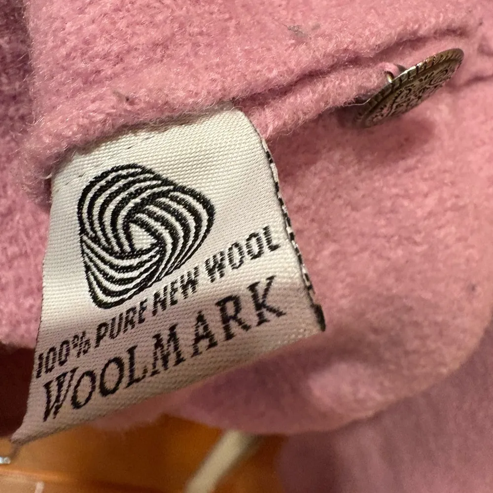 Vintage Lilac Cardigan Sweater Virgin Wool Large - Image 5