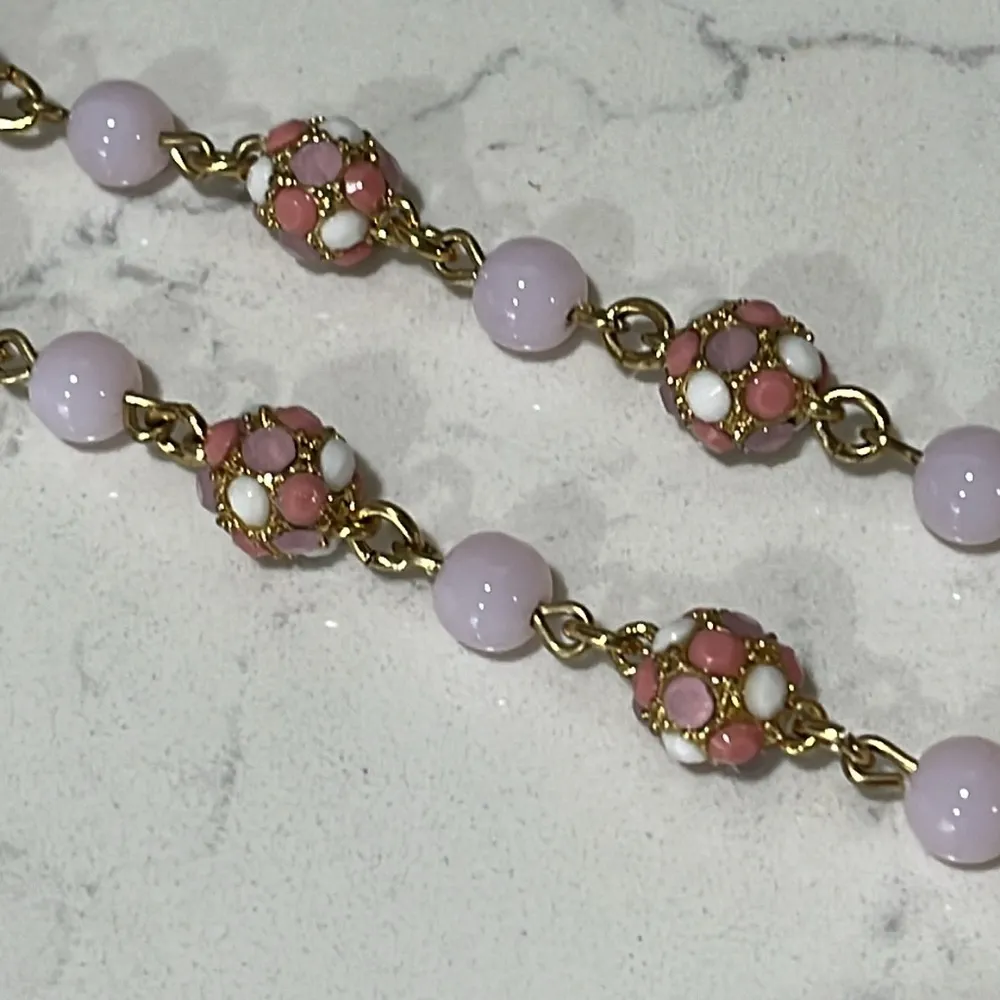 Talbots Adorable Gold and Pink Adjustable Necklace - Image 8