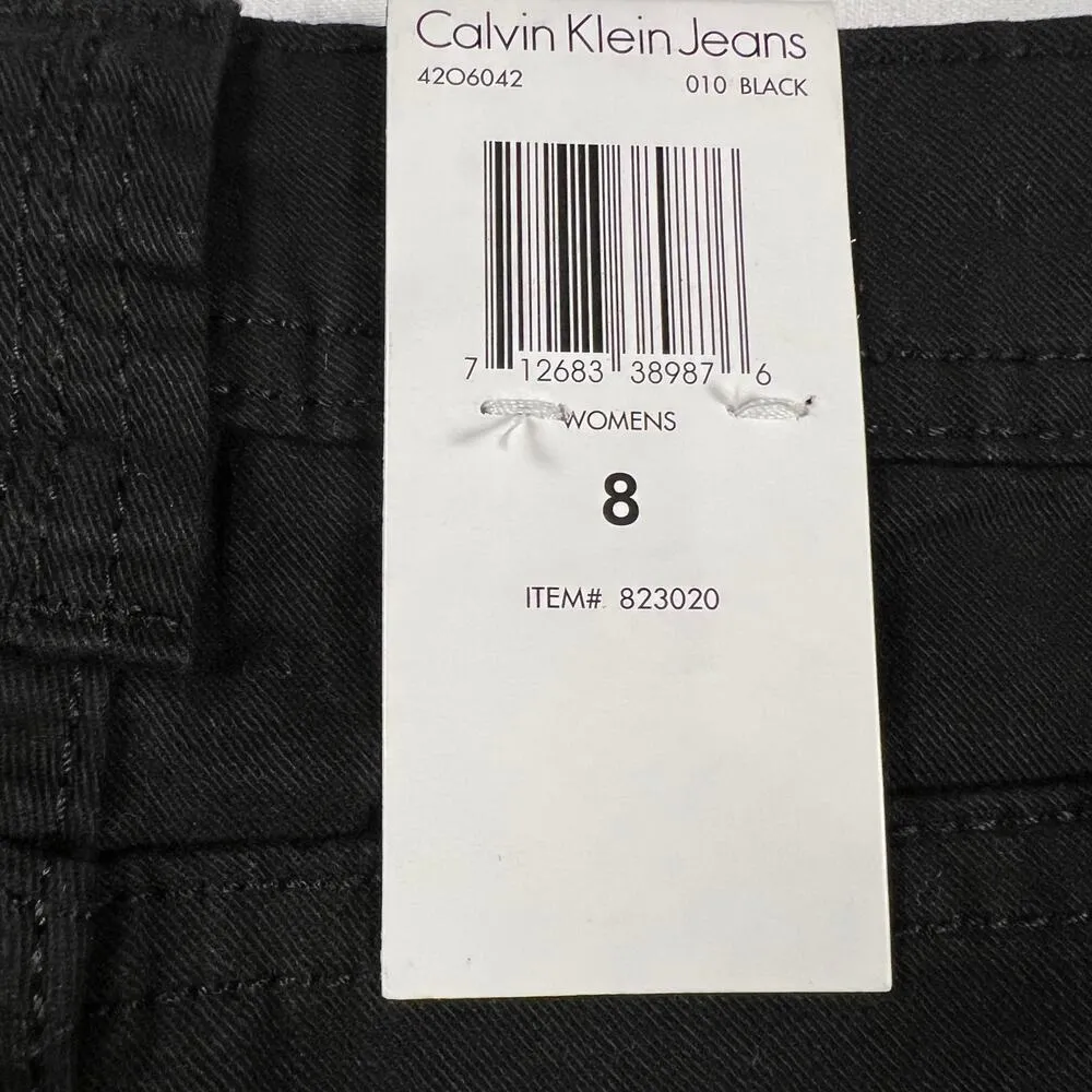 Calvin Klein Jeans Power Stretch Skinny Crop Black Jeans NWT Size 8 - Image 12
