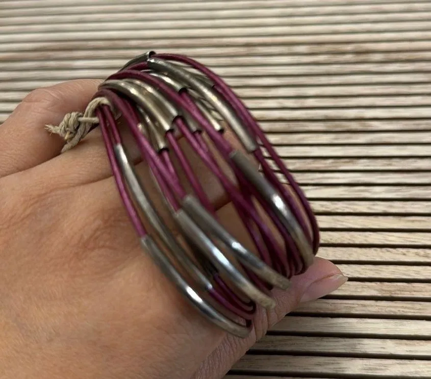 The island pearl leather bracelet Silver - Image 2