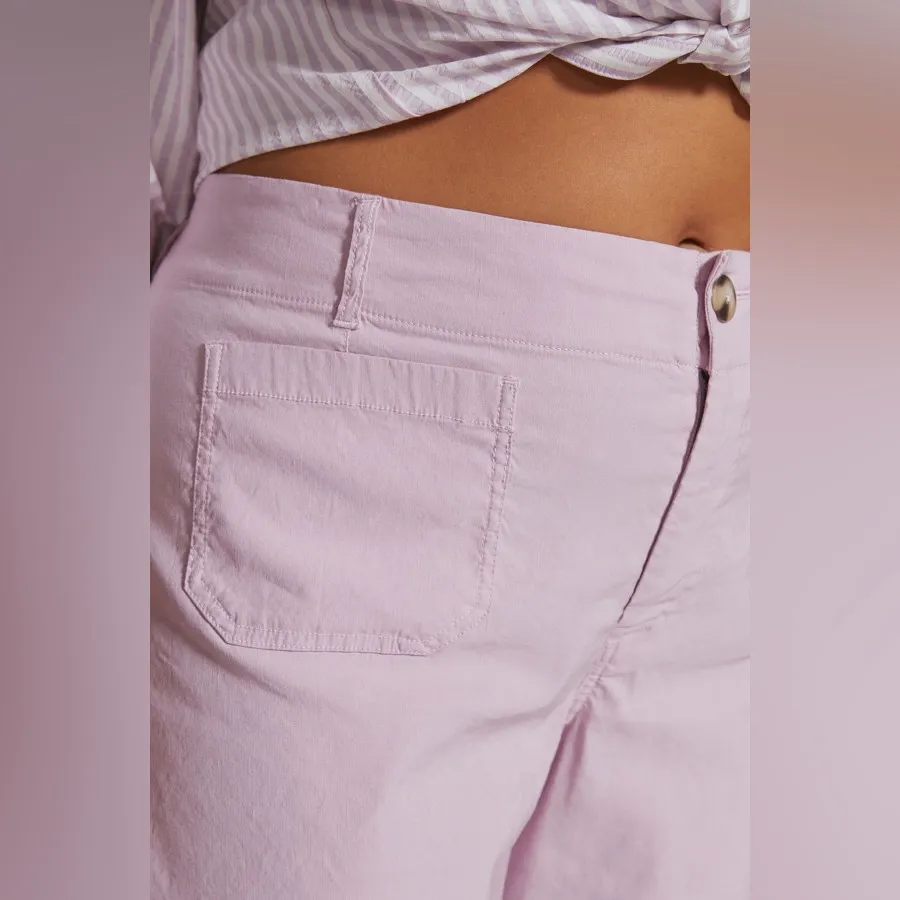 Maeve by Anthropologie Colette Cropped Wide-Leg Pants In LILAC - Image 6