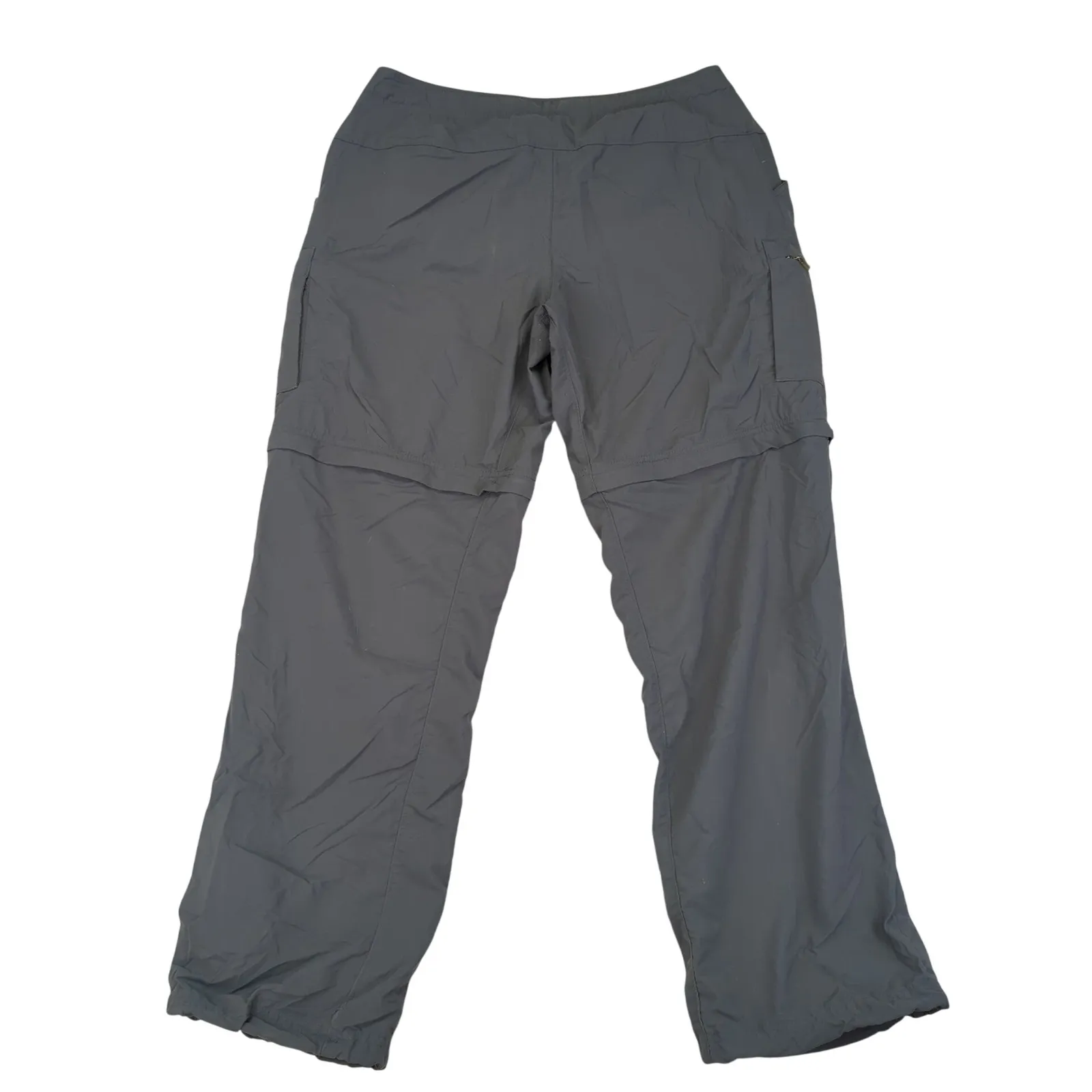 Mountain Hardwear‎ Convertible Hiking Pants Women 12 Short Gray Nylon Zip Off - Image 2