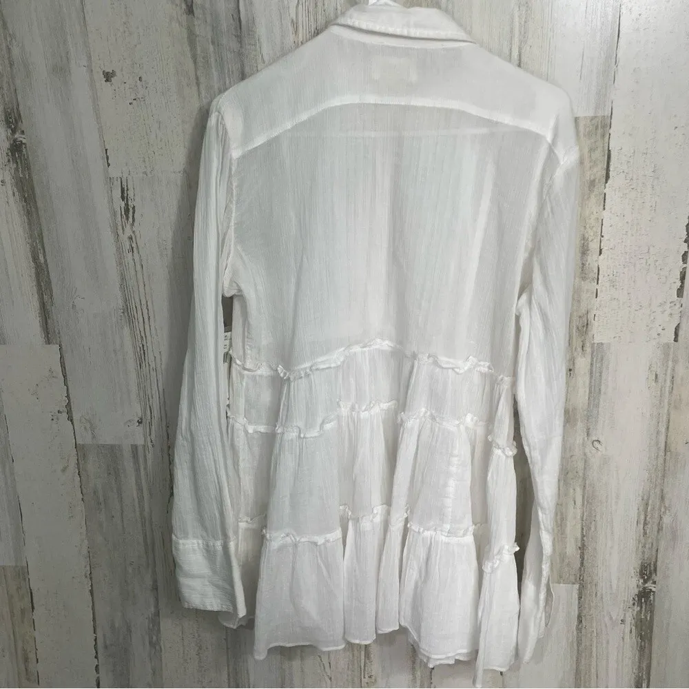Ralph Lauren Denim‎ & Supply Tunic Mini Dress White Button Front size L NWT - Image 8