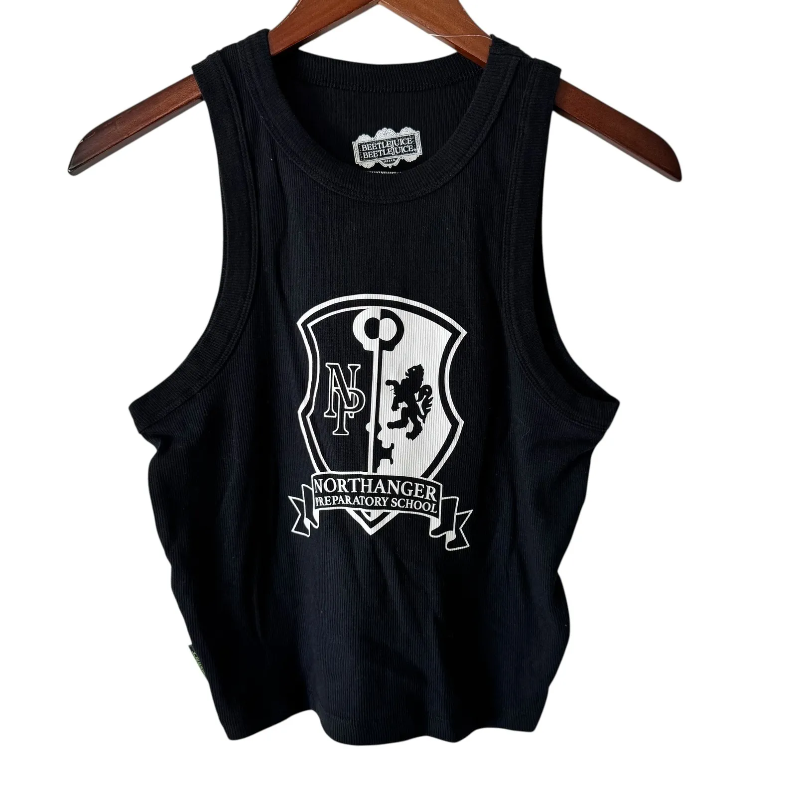Beetlejuice Northanger Prep School Tank Top Ribbed‎ Graphic Black MD/M Size M - Image 5