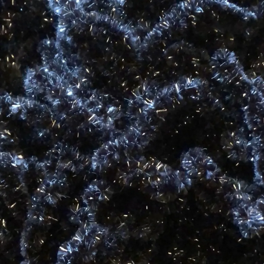 Black & Silver Soft Chenille Scarf - Image 6