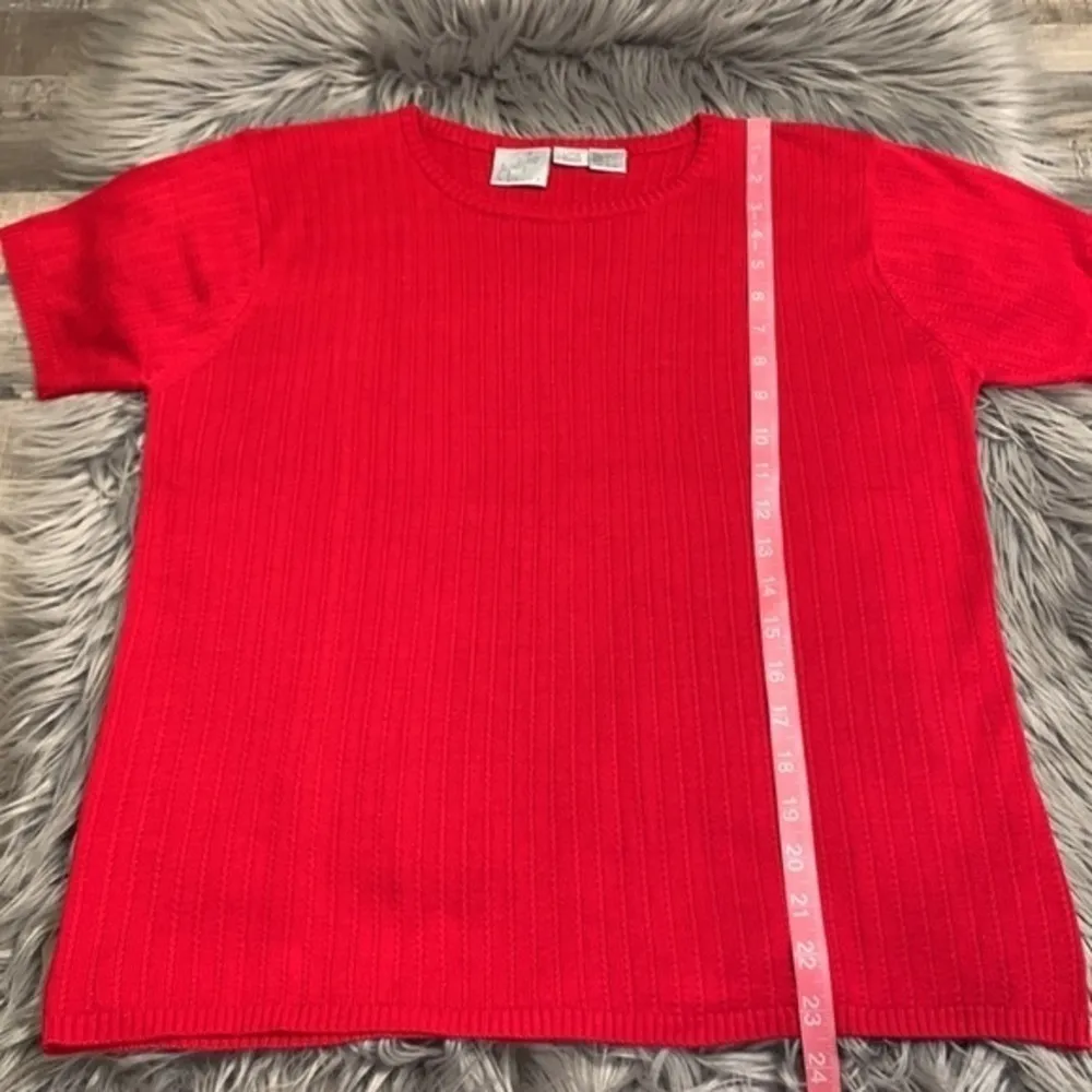 Vintage 100% silk Jacqueline Ferrar short sleeve sweater L - Image 6