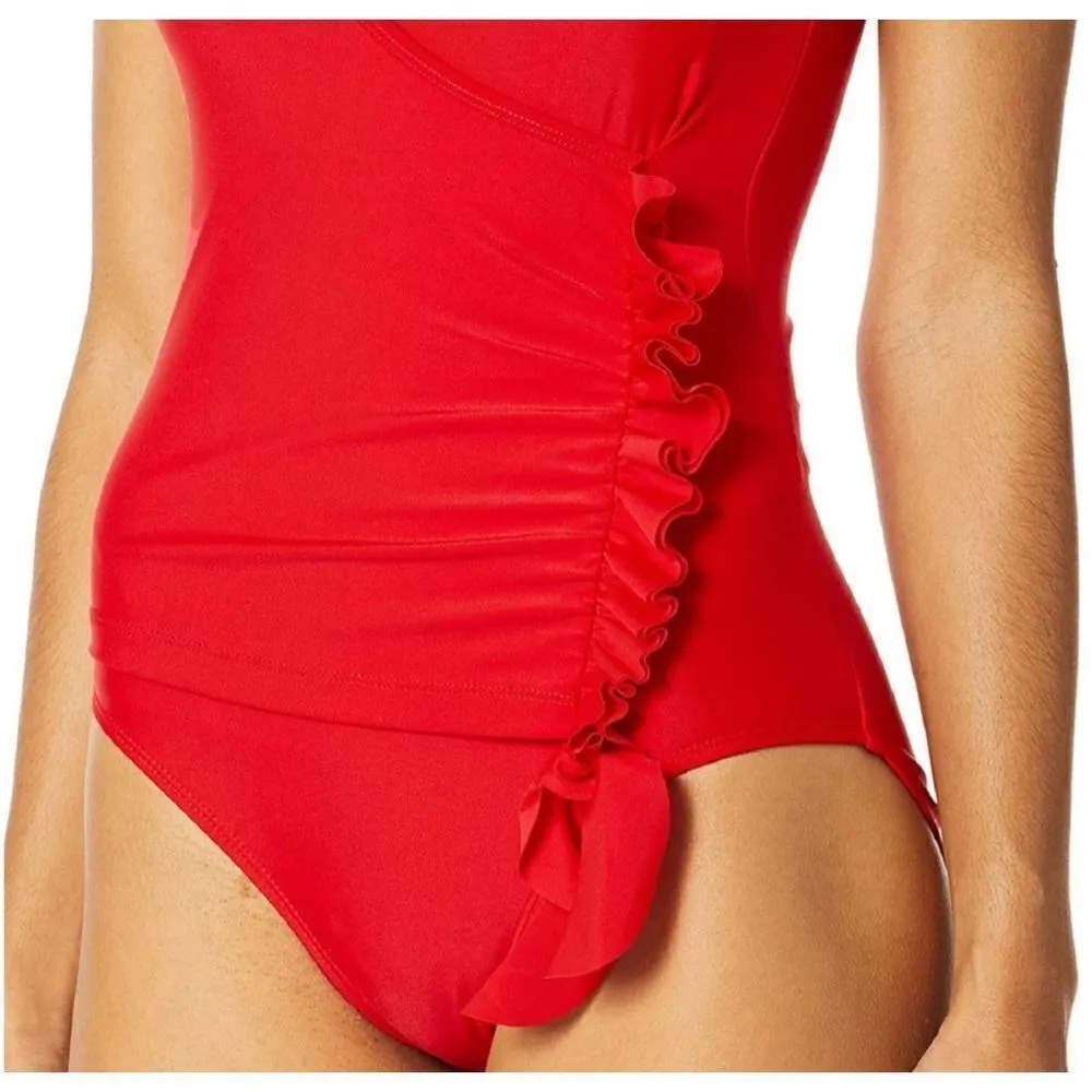 New. Rachel Roy red swimsuit. Retails $119 Red - Image 3