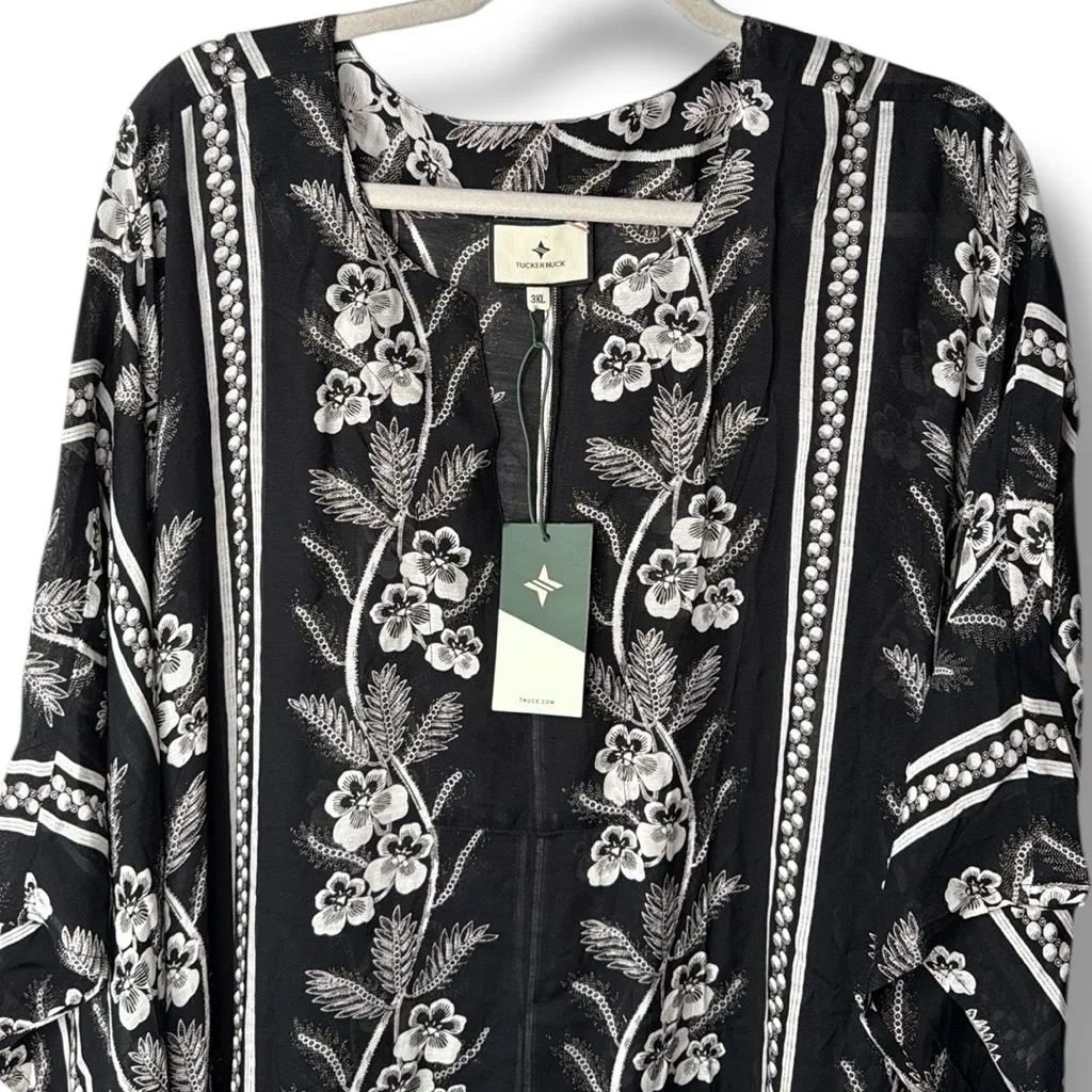 TUCKERNUCK Tnuck Beach Noir Bloom Caftan Dress‎ Coverup - Image 6