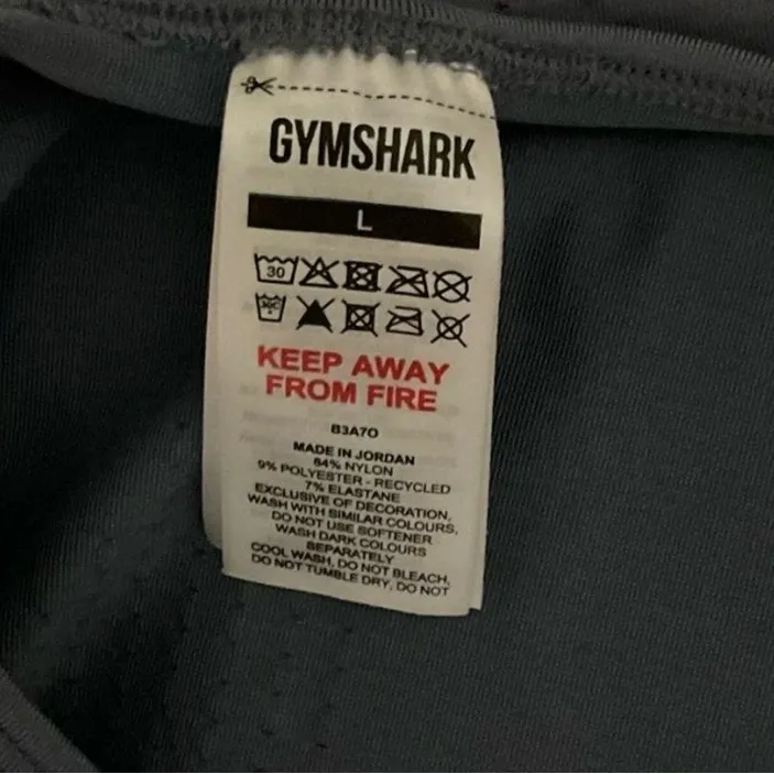 Gymshark Charcoal Tank Large Top - Image 3