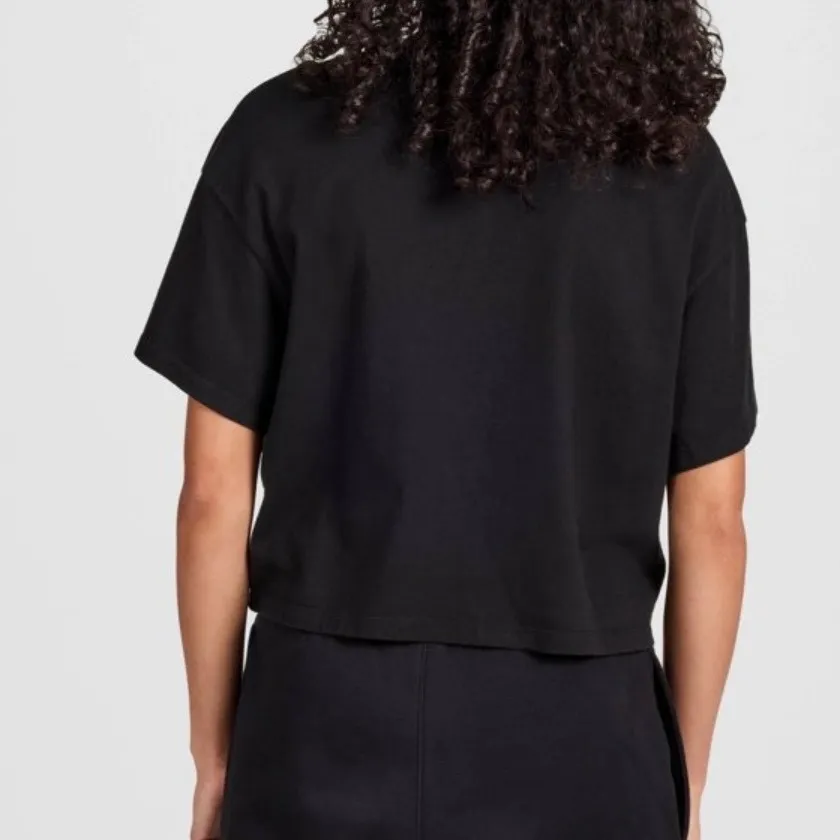 Champion Black Physical Education Football Graphic Cropped T Shirt Womens Small - Image 5