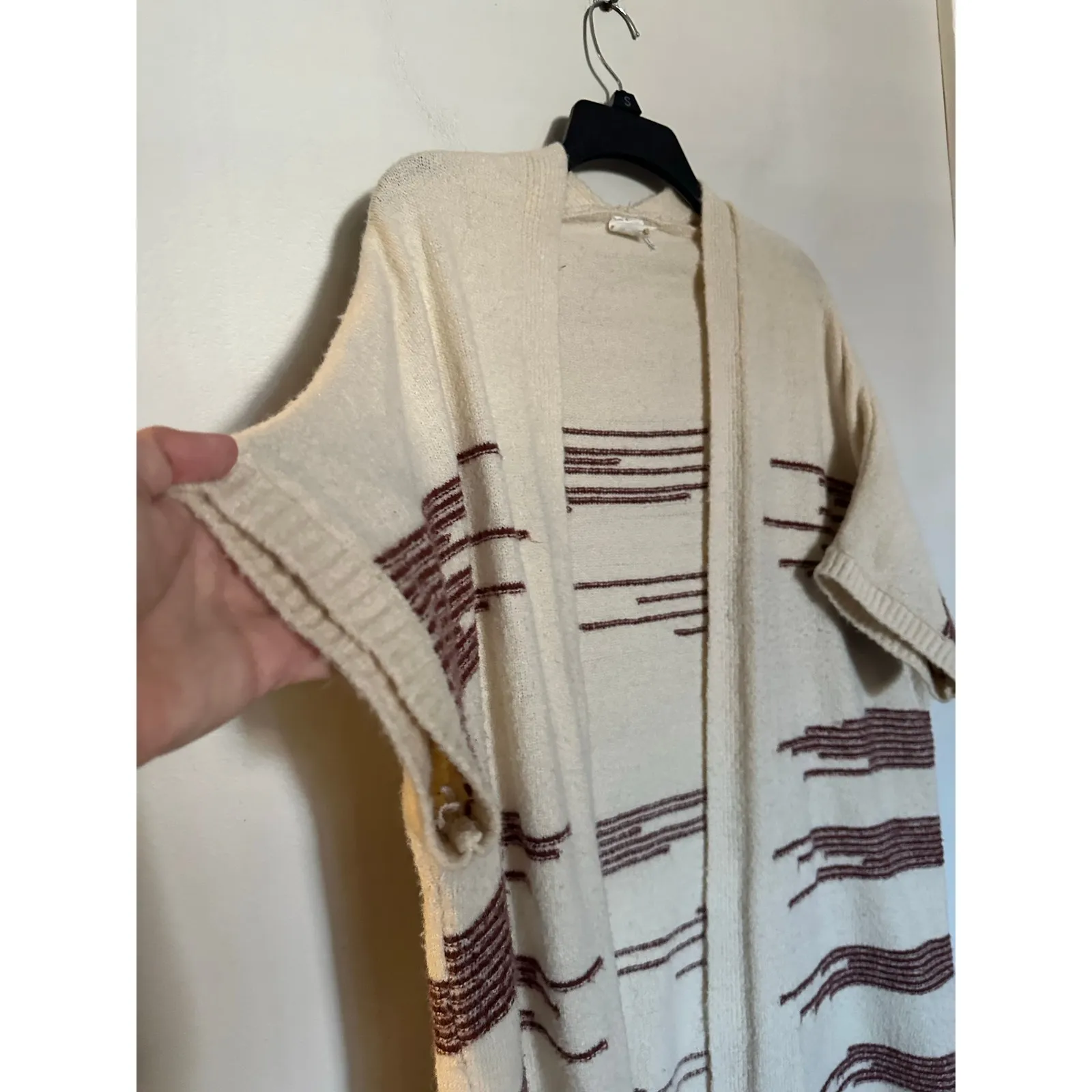 ANTHROPOLOGY Akemi Kin Western Boho Fringe Open Front Cardigan Sweater OS - Image 8