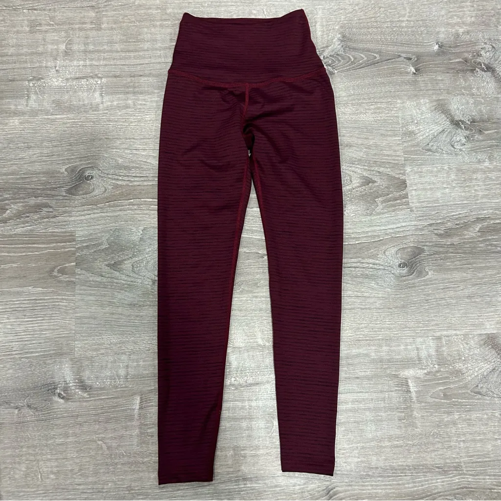 Beyond Yoga Heathered Wine Red Leggings - Image 2