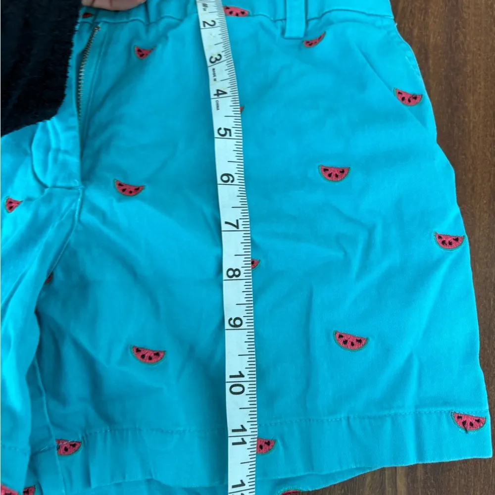 Cambridge Dry Goods Turquoise Shorts with Floral Accent Blue Size 6 - Image 5