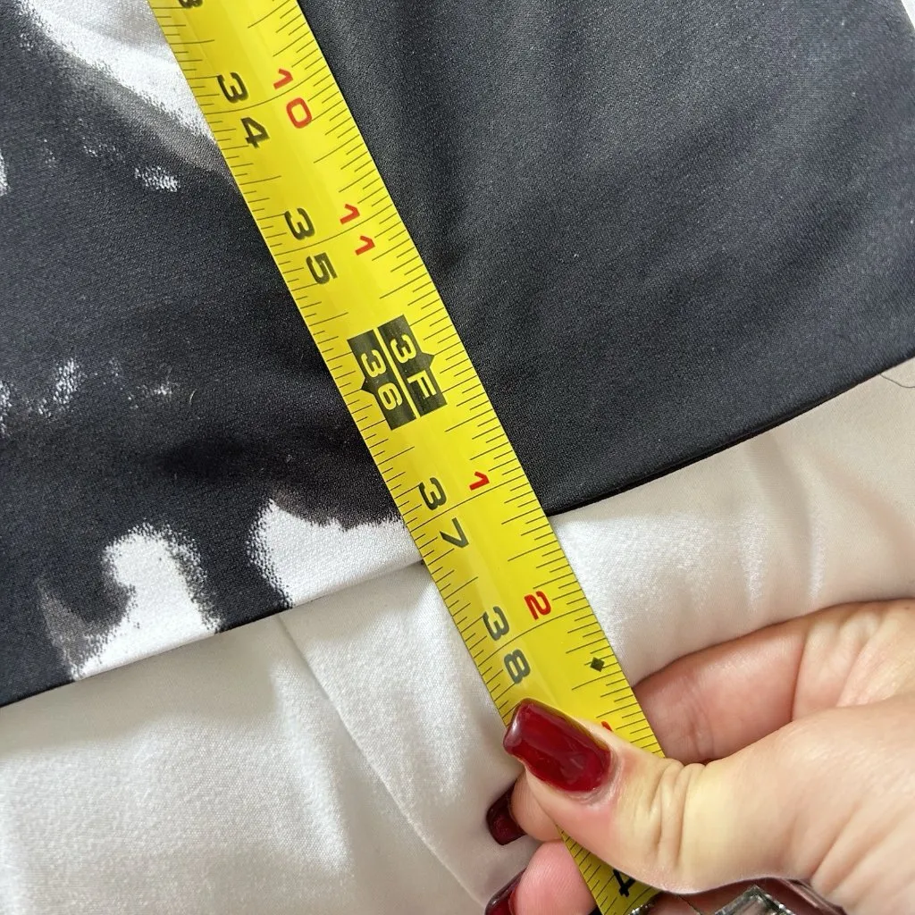 Cache Dress Womens 10 Black White Contrast Midi Sheath Sleeveless Business Y2K - Image 4