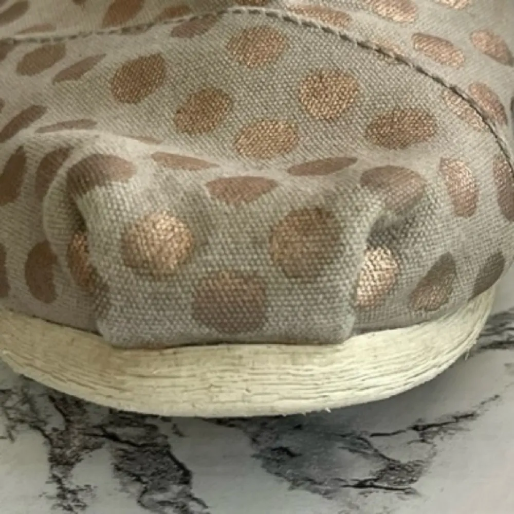 Toms Drizzle Loafers 8 Gray Rose Gold Polka Dot Casual Flats - Image 13