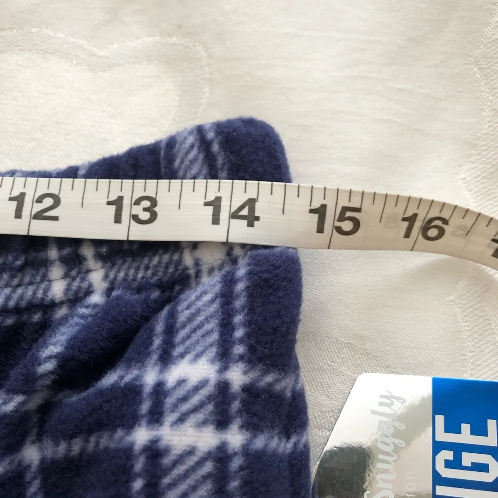 Warm & Snuggly Lounge Pants Navy Plaid M NWT Blue Size M - Image 4