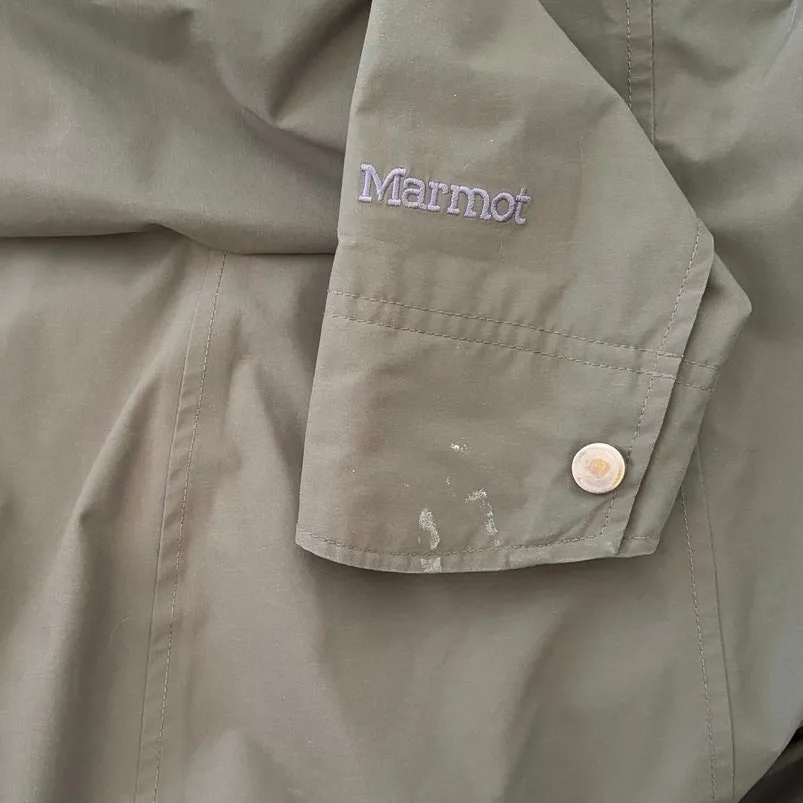 Marmot Lea Jacket Small Olive Green Hooded Raincoat - Image 6