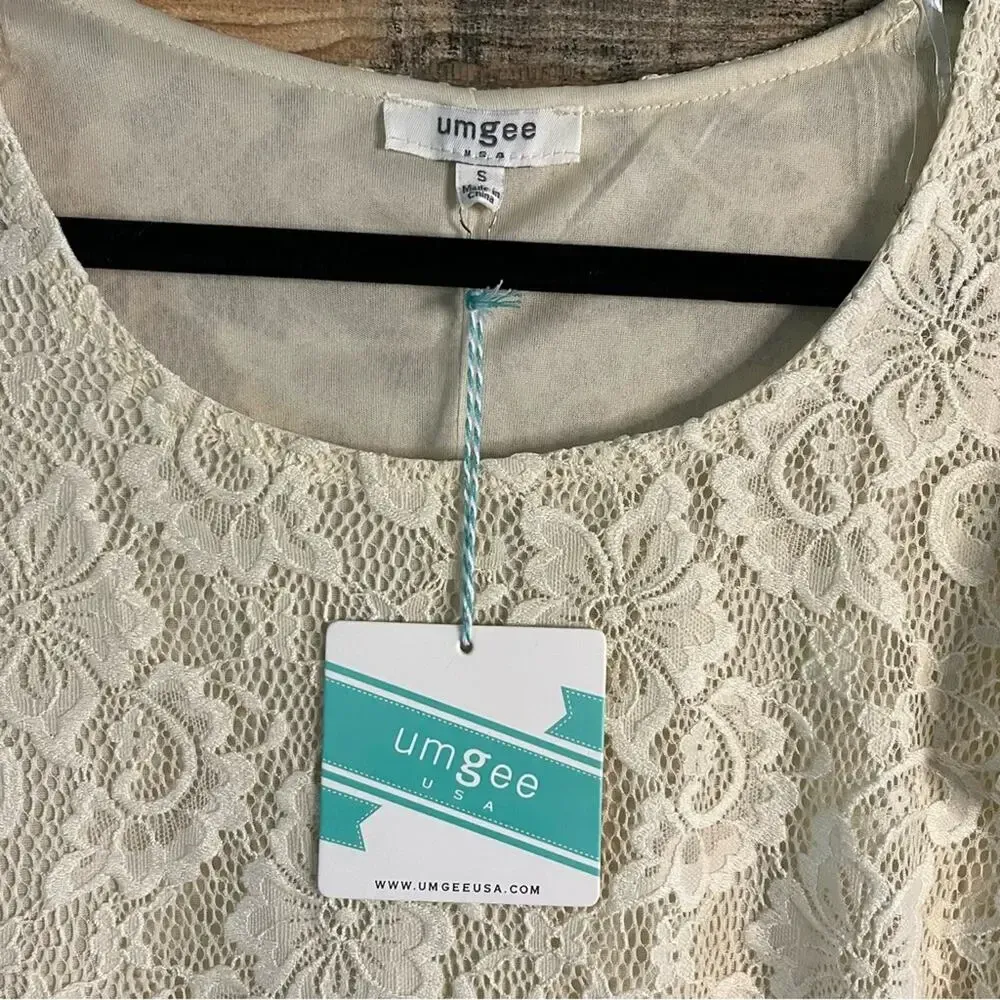 Umgee Ivory Lace Dress Size‎ Small - Image 9