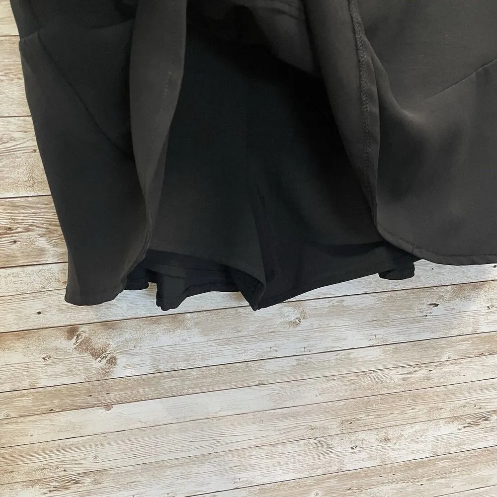 Mimi & Dottie Womens Size M Skort‎ Black Wide Leg Side Zip Boutique Franklin TN Size M - Image 2